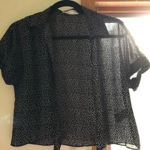 URBAN OUTFITTERS POLKA DOT TIE TOP
